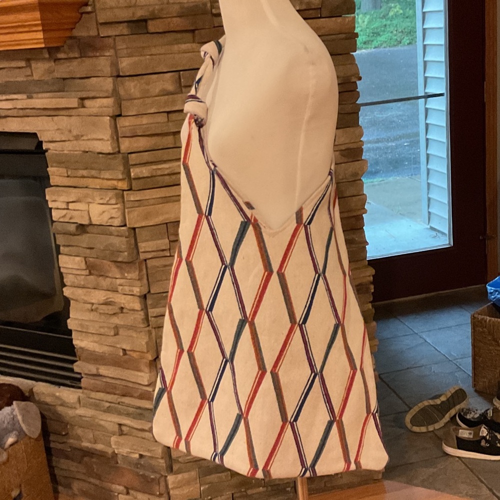 Zara Multicolor Geometric Hobo Bag